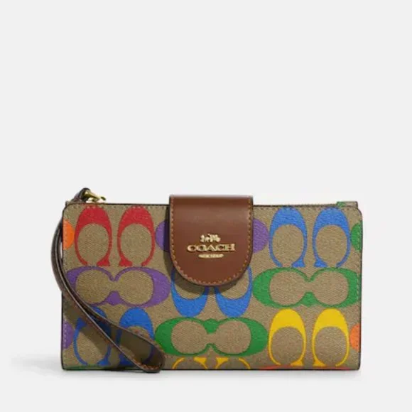 COACH Tech Wallet with Rainbow Monogram (Fits iPhone and Galaxy) - Picture 8 of 10